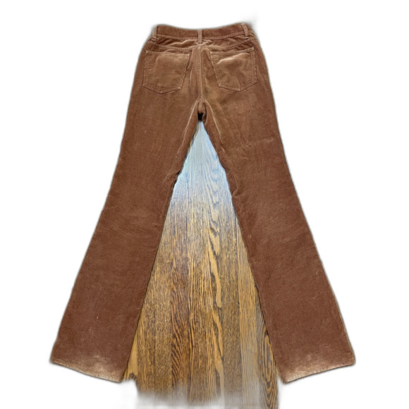 TORY BURCH Brown Cotton Corduroy Boot Cut Flare Pants Trousers Women's Size 4 - Picture 4 of 9